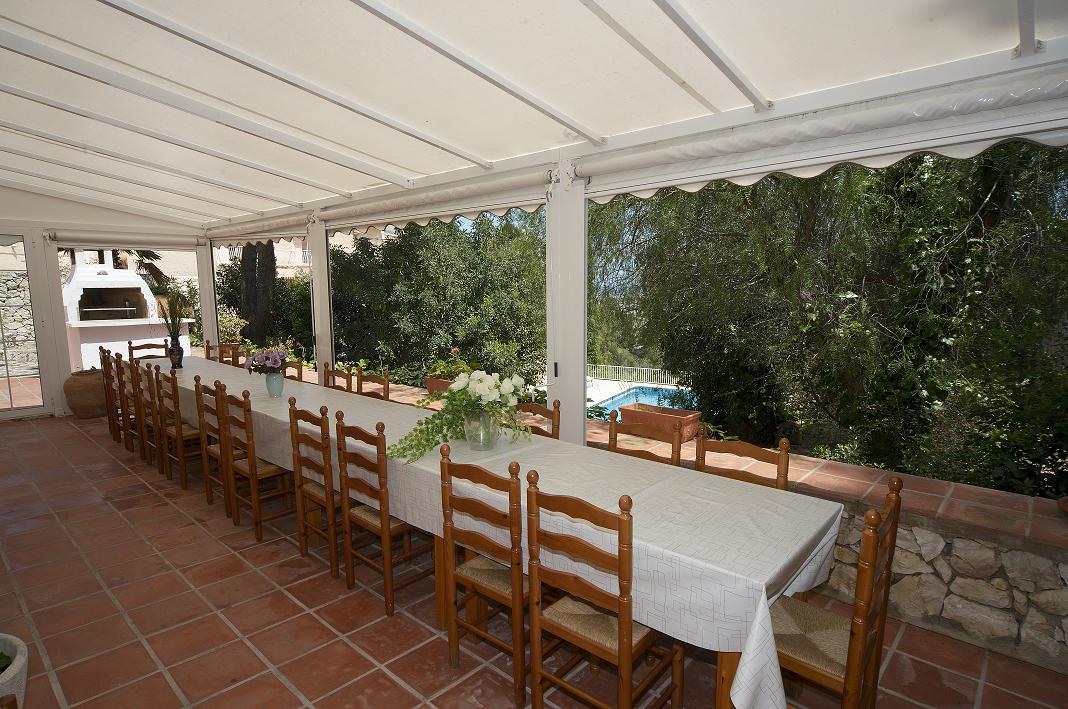 Dining terrace at Villa del Arte